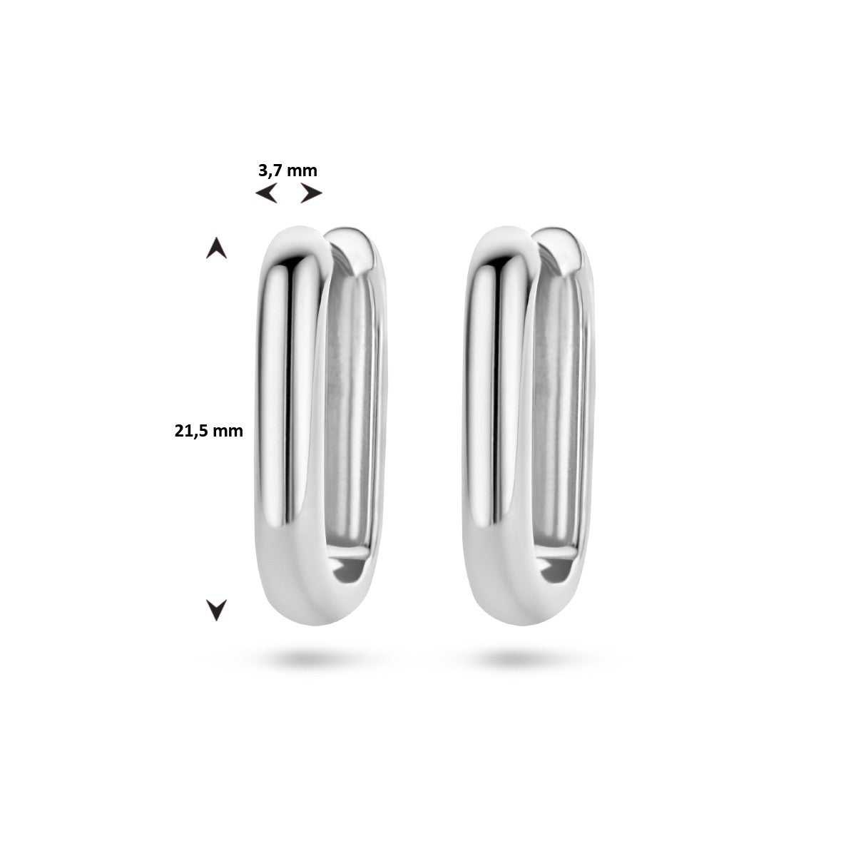 Fantasy Collection Oorbellen paperclip zilver