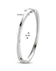 Zilver Gerhodineerd Bangle Zirkonia 5,5 X 62 Mm 1334809 - PansiteNederland.nl