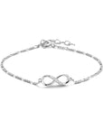 Zilver Gerhodineerd Armband Infinity Zirkonia 15,5 + 2,5 Cm 1334812 - PansiteNederland.nl