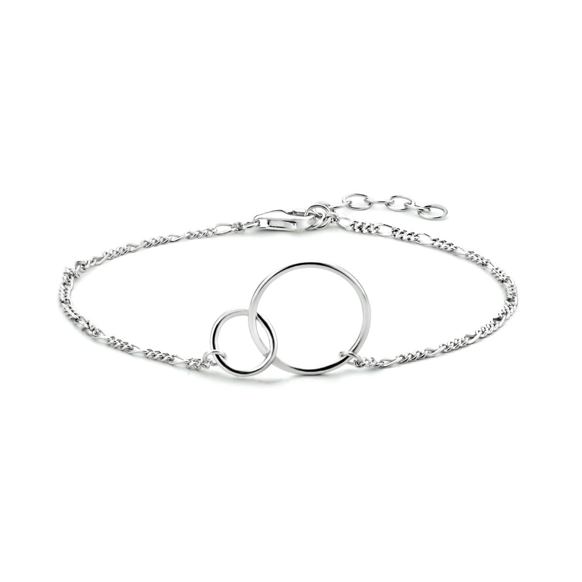 Fantasy Collection Armband rondjes 16 + 2,5 cm zilver