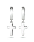 Zilver Gerhodineerd Klapoorringen Kruis 1334820 - PansiteNederland.nl