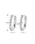 Zilver Gerhodineerd Oorringen Bolletjes 1334845 - PansiteNederland.nl
