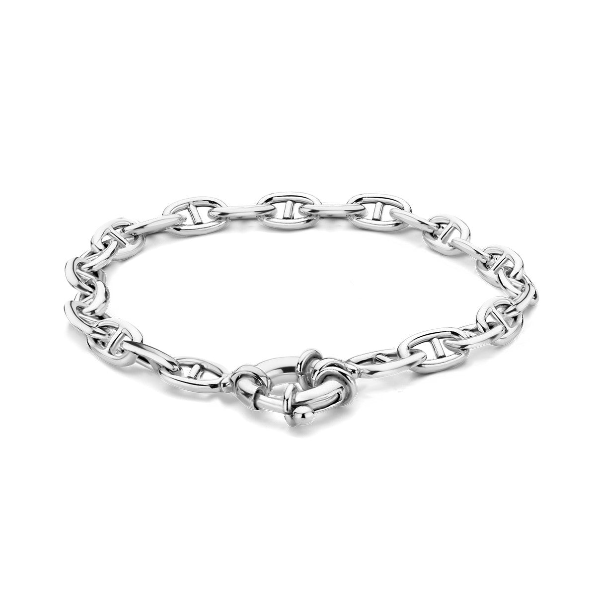 Fantasy Collection Armband marine 5,8 mm 19 cm met groot veerslot zilver