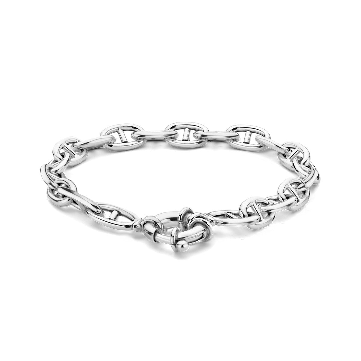 Zilver Gerhodineerd Armband Marine 7,1 Mm 19 Cm Met Groot Springslot 1334870 - PansiteNederland.nl