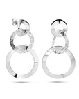 Zilver Gerhodineerd Oorhangers Rondjes Poli/Mat 1334889 - PansiteNederland.nl