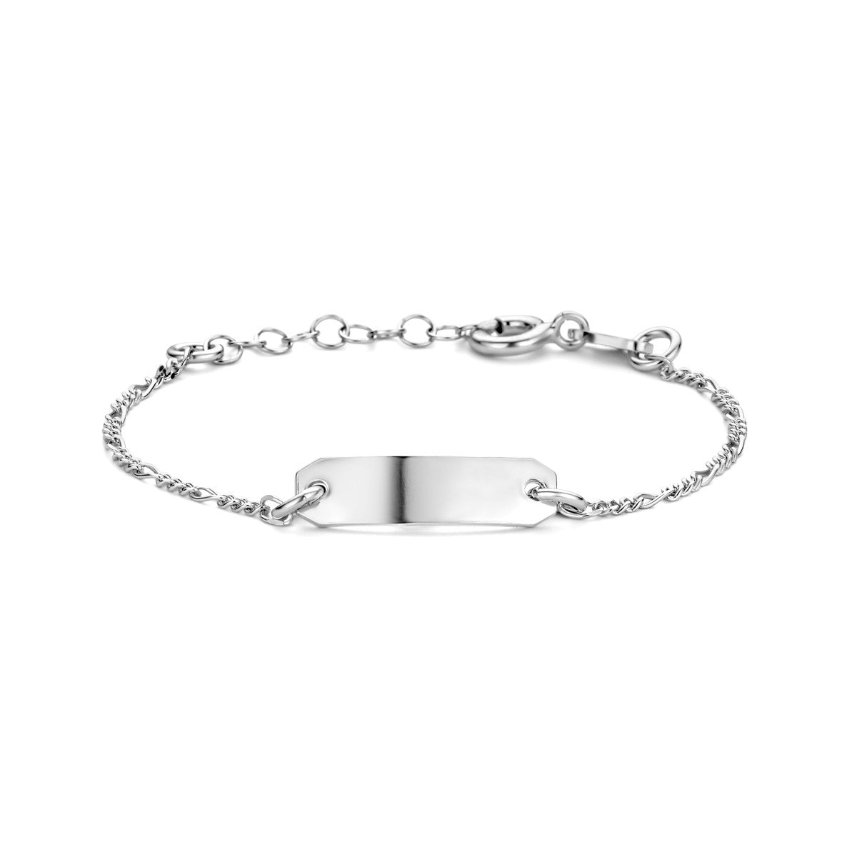 Fantasy Collection Graveerarmband plaat 5,0 mm 11 + 2 cm zilver