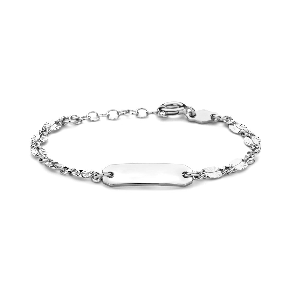 Fantasy Collection Graveerarmband plaat 5,0 mm 11 + 2 cm zilver