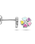 Zilveren oorknoppen bloem zirkonia - PSN1335284 - PansiteNederland.nl