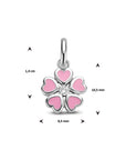 zilver gerhodineerd hanger bloem zirkonia 1335285 - PansiteNederland.nl