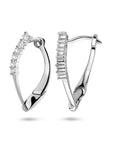 Zilver Gerhodineerd Klapoorringen Zirkonia 1335288 - PansiteNederland.nl