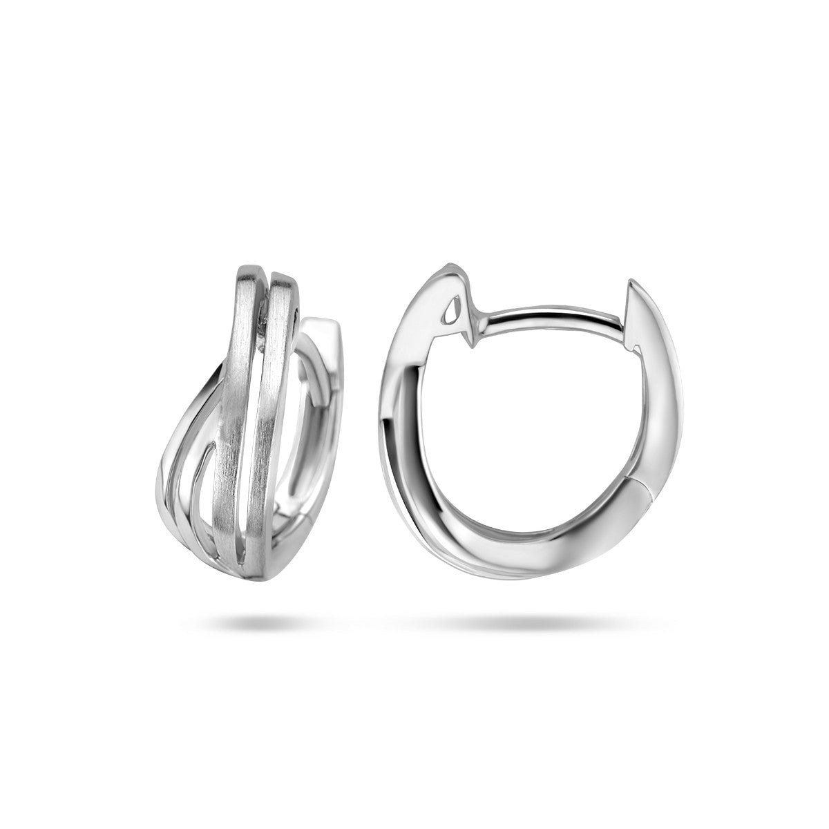 Fantasy Collection Oorbellen poli/mat zilver