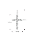 zilver gerhodineerd hanger kruis zirkonia 1335340 - PansiteNederland.nl