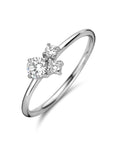 Gerhodineerd Zilver Ring Trilogie Met Zirkonia 1335390 - PansiteNederland.nl