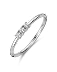 Gerhodineerd Zilver Ring Trilogie Met Zirkonia 1335393 - PansiteNederland.nl