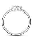 Gerhodineerd Zilver Ring Trilogie Met Zirkonia 1335393 - PansiteNederland.nl