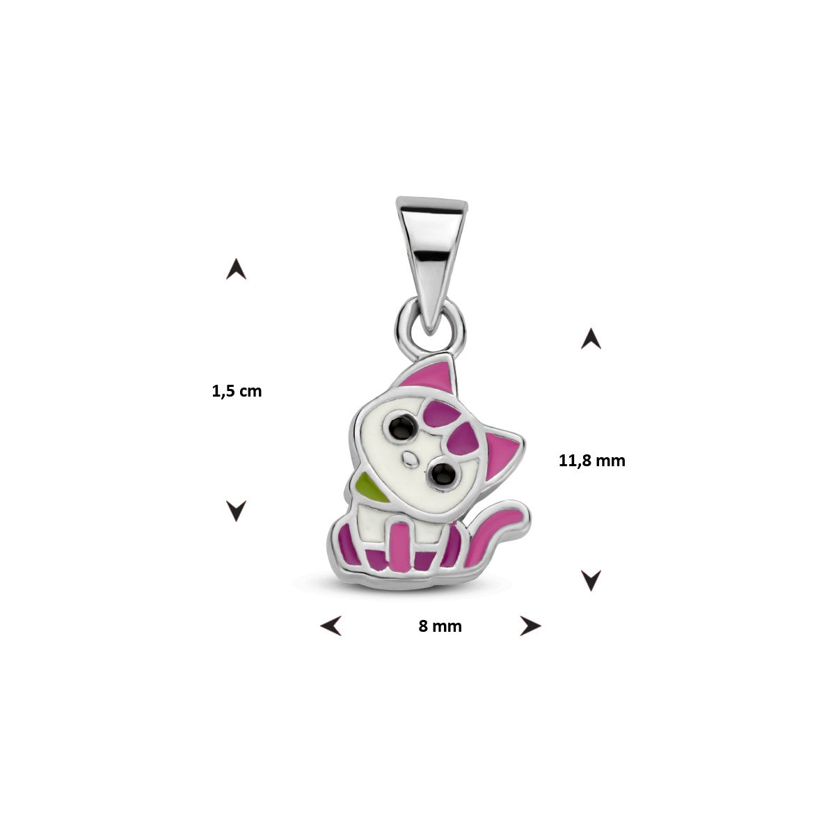 Fantasy Collection Hanger emaille poes zilver