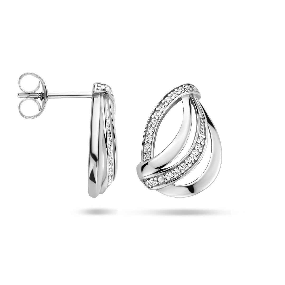 Fantasy Collection Oorbellen zirkonia zilver