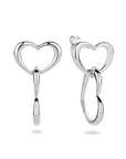 Zilveren oorhangers hartjes - PSN1335439 - PansiteNederland.nl