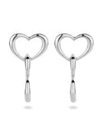 Zilveren oorhangers hartjes - PSN1335439 - PansiteNederland.nl