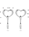 Zilveren oorhangers hartjes - PSN1335439 - PansiteNederland.nl