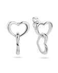 Zilver Gerhodineerd Oorhangers Hartjes 1335440 - PansiteNederland.nl