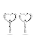 Zilver Gerhodineerd Oorhangers Hartjes 1335440 - PansiteNederland.nl