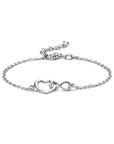 Zilver Gerhodineerd Armband Hart En Infinity 16 + 3 Cm 1335441 - PansiteNederland.nl