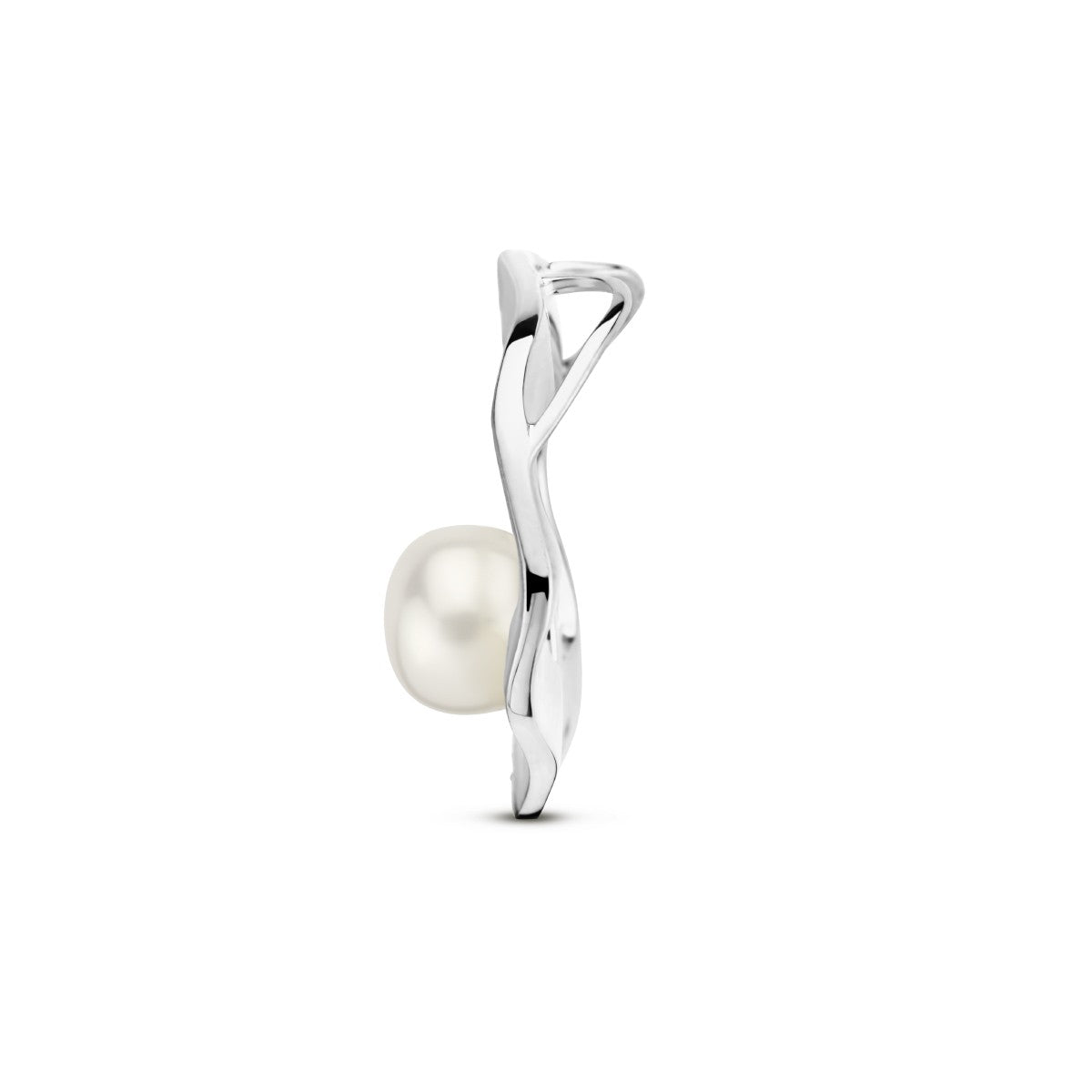 Fantasy Collection Hanger rondje parel gescratcht zilver