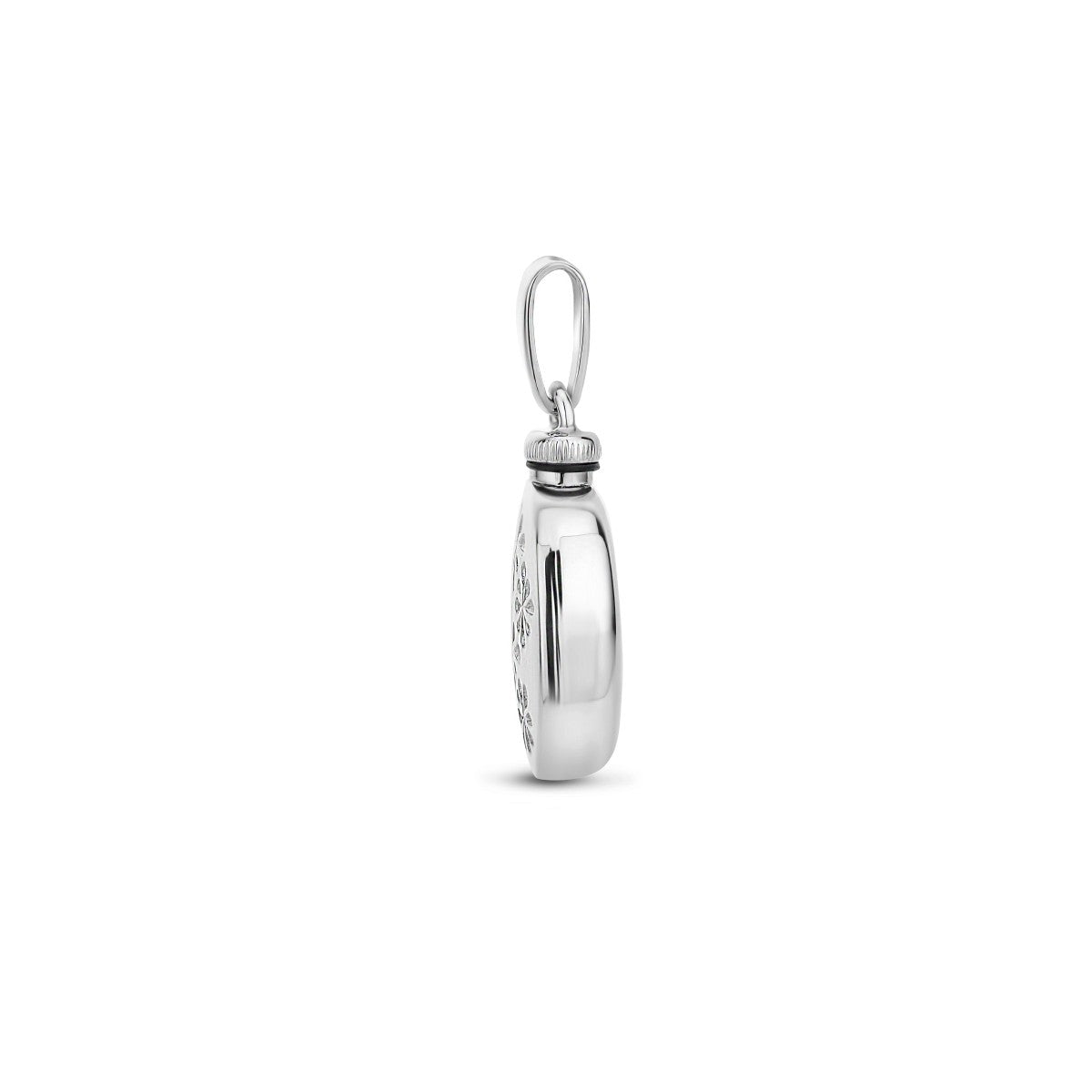 Fantasy Collection Urnhanger gravure bloemen 18 mm zilver