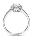 Gerhodineerd Zilver Ring Met Zirkonia Halo 1335629 - PansiteNederland.nl