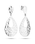 Zilveren oorhangers druppel gehamerd 1335663 - PansiteNederland.nl