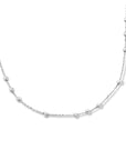 zilver gerhodineerd collier bolletjes gediamanteerd 3,0 mm 40 + 4 cm 1335671 - PansiteNederland.nl