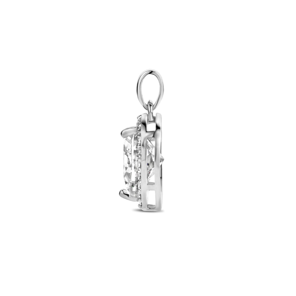 Fantasy Collection Hanger hart zirkonia halo zilver