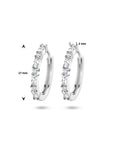 Zilver Gerhodineerd Klapoorringen Zirkonia 1335747 - PansiteNederland.nl