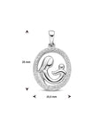 zilver gerhodineerd hanger moeder en kind zirkonia 1335750 - PansiteNederland.nl