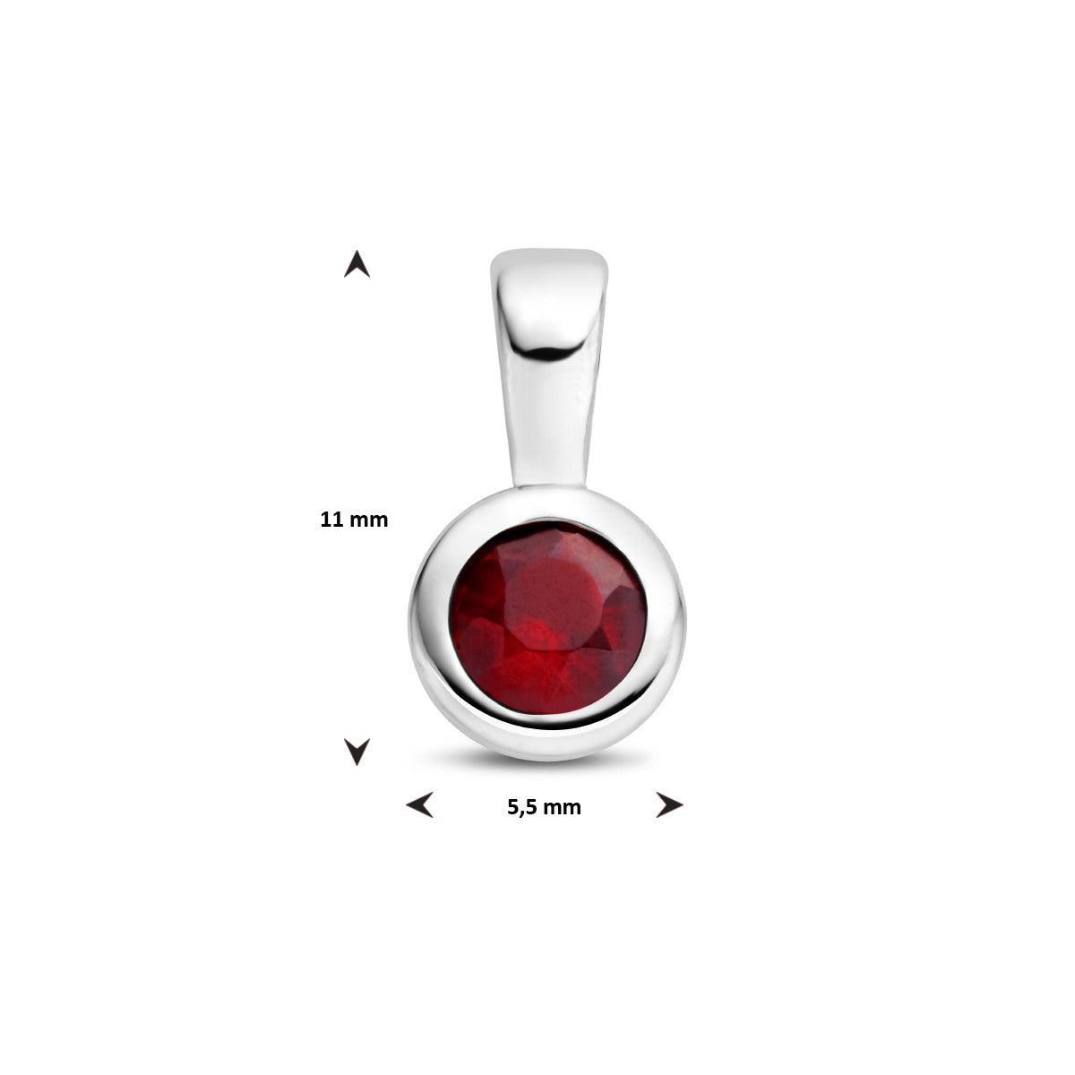 Fantasy Collection Hanger met geboortesteen 11 mm zilver