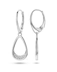ZIlveren oorhangers druppel zirkonia brisur haak 1335821 - PansiteNederland.nl