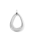 zilver gerhodineerd hanger druppel zirkonia 1335822 - PansiteNederland.nl