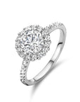 Gerhodineerd Zilver Ring Met Zirkonia Halo 1335839 - PansiteNederland.nl