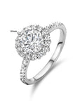 Gerhodineerd Zilver Ring Met Zirkonia Halo 1335839 - PansiteNederland.nl