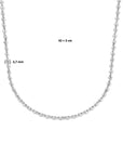 zilver gerhodineerd collier koffieboon 3,7 mm 42 + 3 cm 1335891 - PansiteNederland.nl