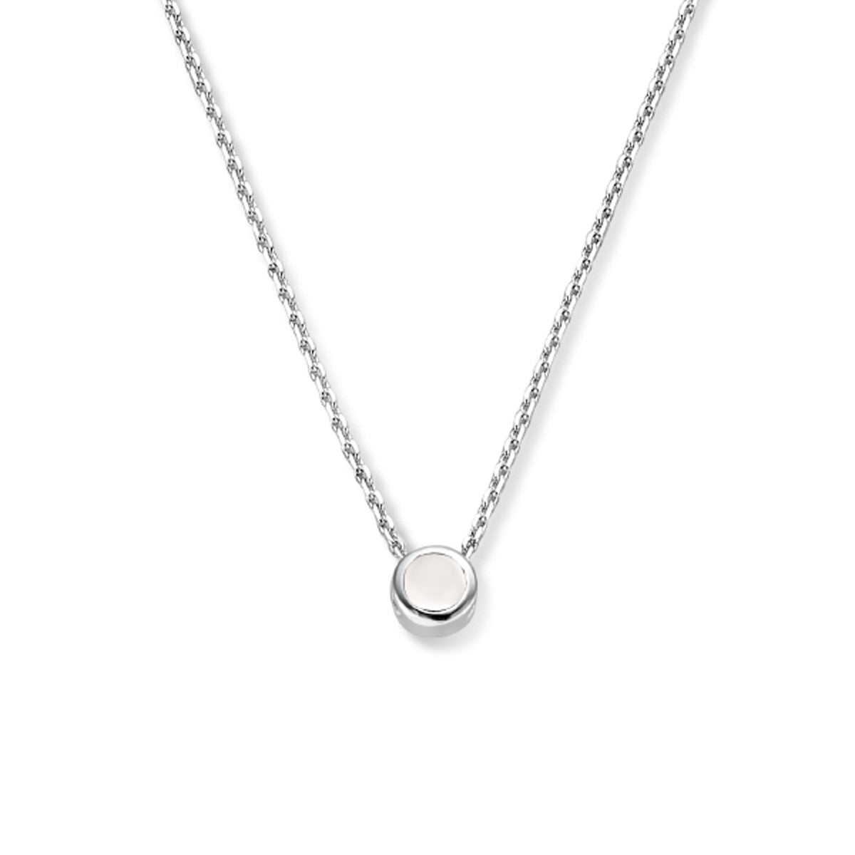 Fantasy Collection Collier met geboortesteen zirkonia 41 + 4 cm zilver