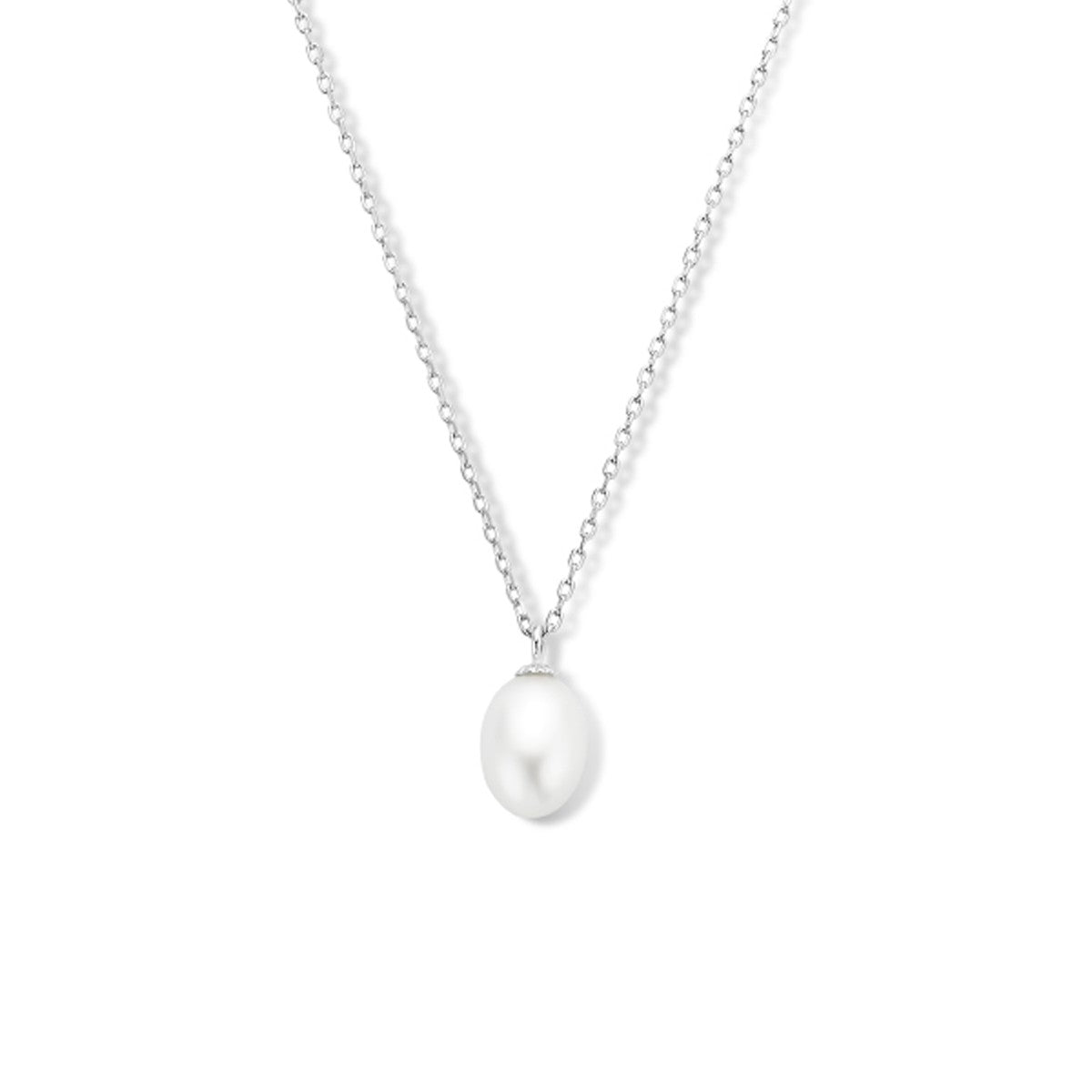 Fantasy Collection Collier parel 41 + 4 cm zilver