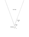 zilver gerhodineerd collier parel 41 + 4 cm 1335946 - PansiteNederland.nl