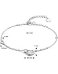 Zilver Gerhodineerd Armband Hartjes 16 + 3 Cm 1335972 - PansiteNederland.nl