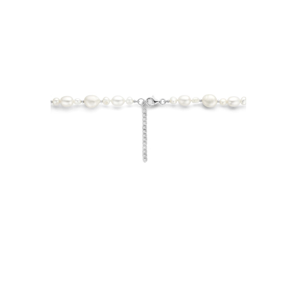Fantasy Collection Collier parels 43 + 4 cm zilver