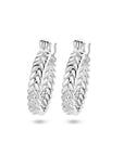 Zilver Gerhodineerd Oorringen Veermotief 1336019 - PansiteNederland.nl