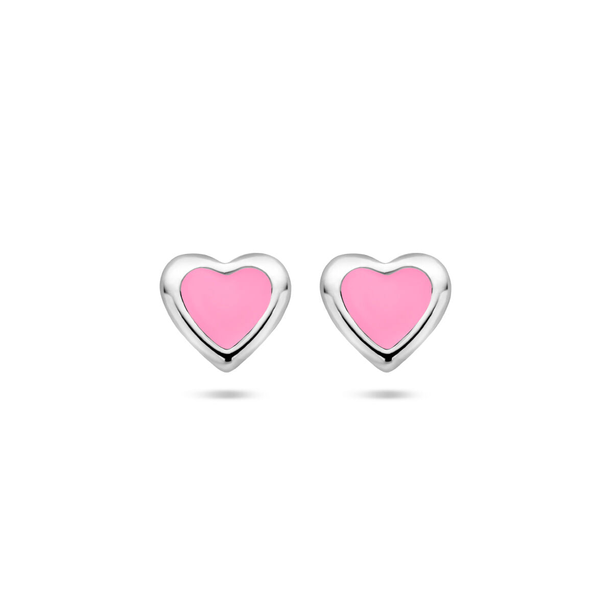 Fantasy Collection Oorbellen hart emaille zilver