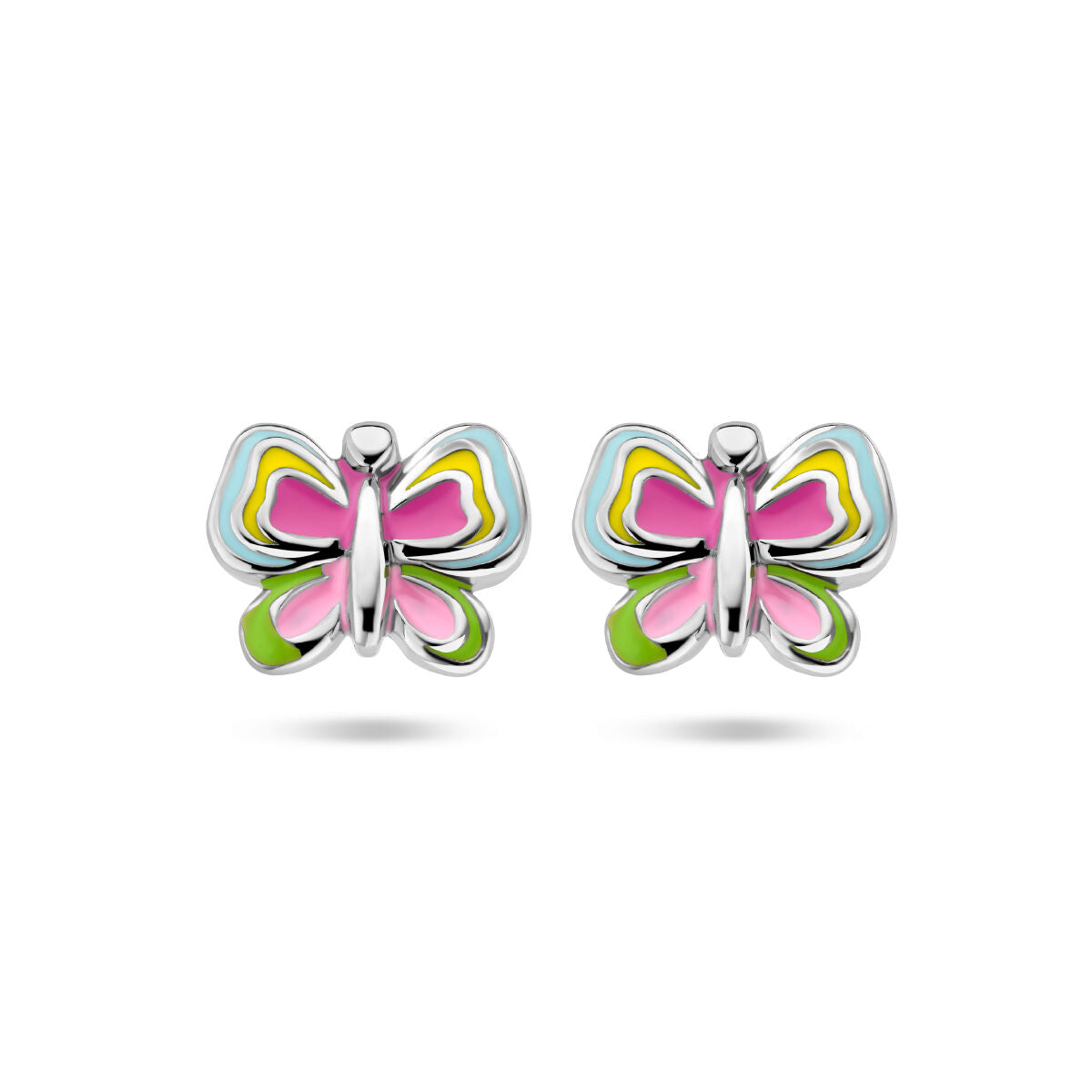 Fantasy Collection Oorbellen vlinder emaille zilver - PSN1336088