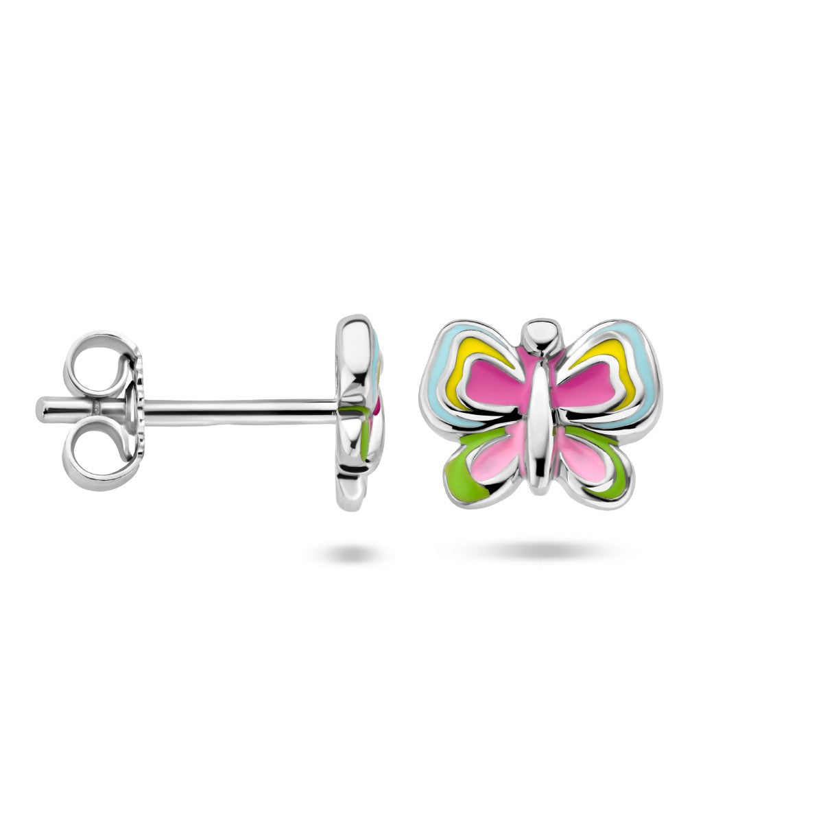 Fantasy Collection Oorbellen vlinder emaille zilver - PSN1336088